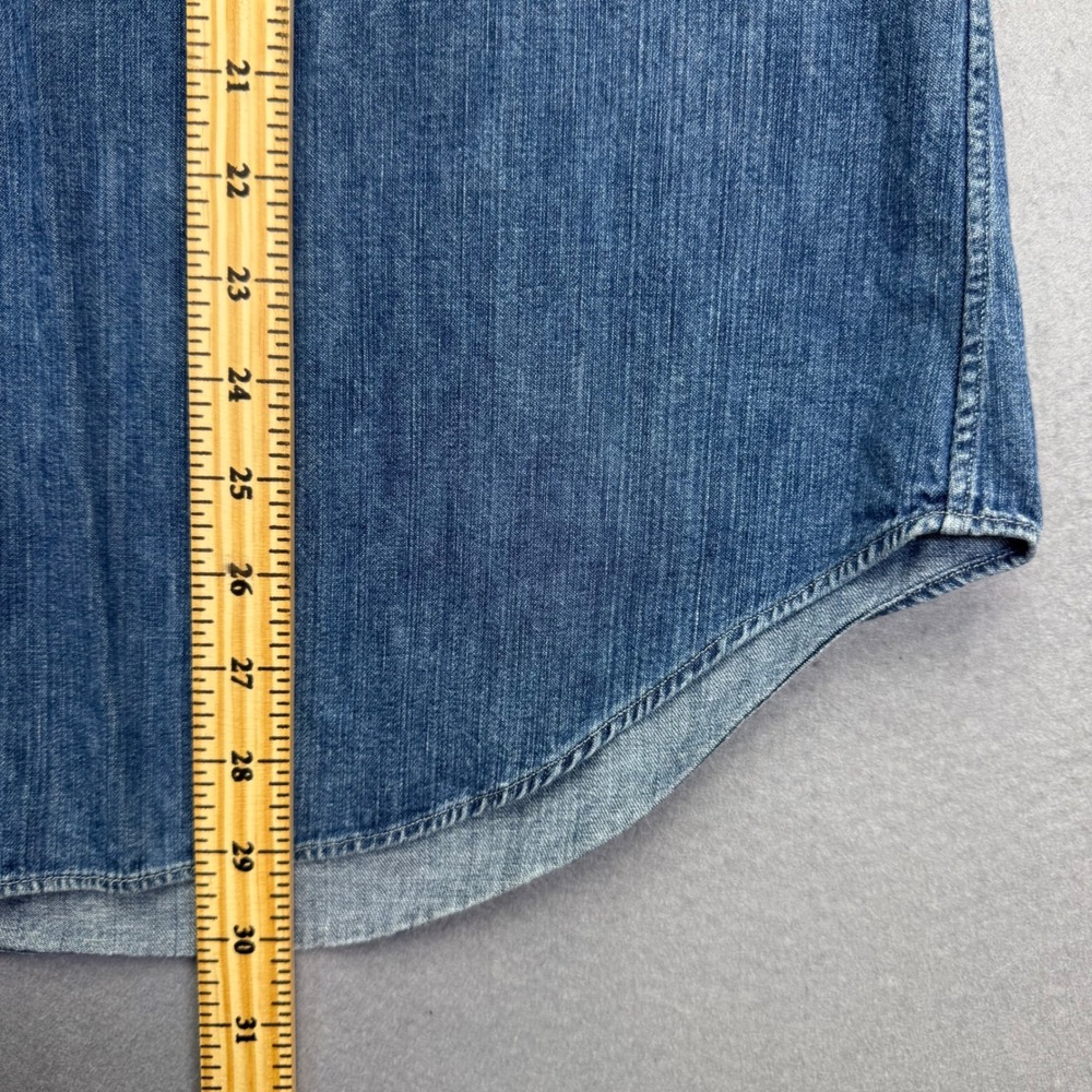 Ralph Lauren Classic Fit Denim Button Down Shirt flesh pony Blue Long Sleeve M - Picture 4 of 8